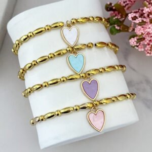Pulseras Fantasia Dorada Elastizada