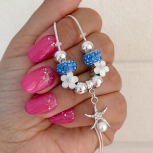 Cadena Tipo Pandora Acero Blanco Mod1