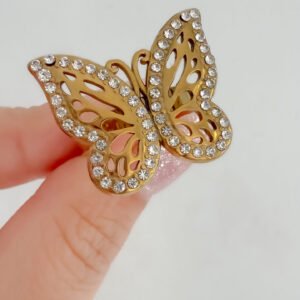 Anillo Mariposa Strass Art 80d