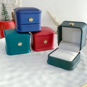 Estuche Anillos Con Aplique Corona