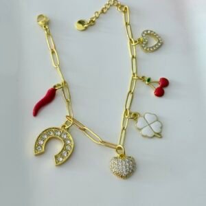 Pulsera Con Dijes Art 5382d