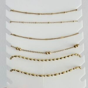 COMBO 1  Pulseras Acero Dorado x 6
