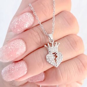 Cadena Corazon Corona Acero Quirúrgico