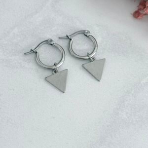 Aros Acero Quirurgico Con dije Colgante Mod3