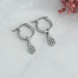 Aros Acero Quirurgico Con dije Colgante Mod5
