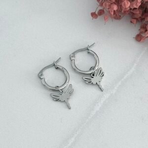 Aros Acero Quirurgico Con dije Colgante Mod13