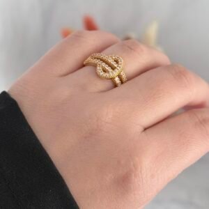 Anillo Acero Dorado Art 546-8