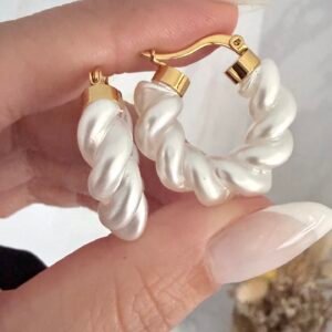 Aros Acero Dorado Art 544-14