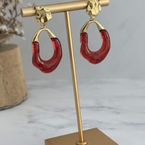 Aros Acero Dorado Art 550-7
