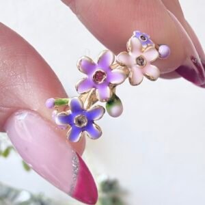 Anillo Flor Bronce Dorado Art26