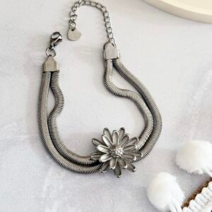 Pulsera Flor Acero Quirurgico Art3130q