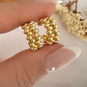 Aros Acero Dorado Art4640d