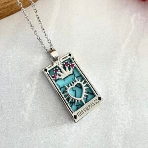 Collar Carta Tarot Acero Quirúrgico Mod7