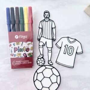 DIA DEL NIÑO : Kit 3D para colorear Modelo 12 Messi