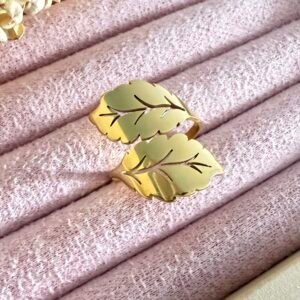Anillo Acero Dorado Art2177 Mod2