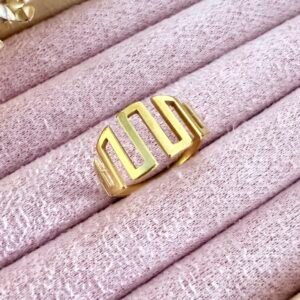 Anillo Acero Dorado Art2177 Mod4