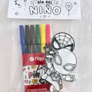 DIA DEL NIÑO : Kit 3D para colorear Modelo 2 Hombre Araña