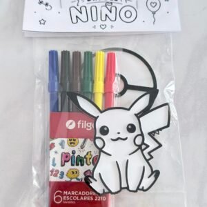 DIA DEL NIÑO : Kit 3D para colorear Modelo 7 Pokemon