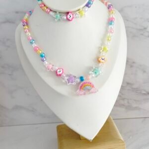 Collar + Pulsera Nena Modelo Arco Iris