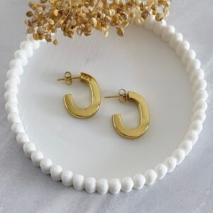 Aros Acero Dorado Art449d