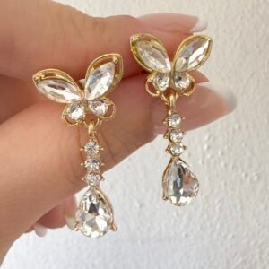 Aros Mariposa Art6995 Acero Dorado