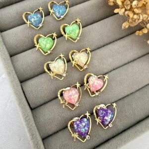 Aros Corazon Color Art6965 Acero Dorado