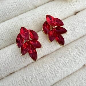 Aros Brillo Acero Dorado Rojo