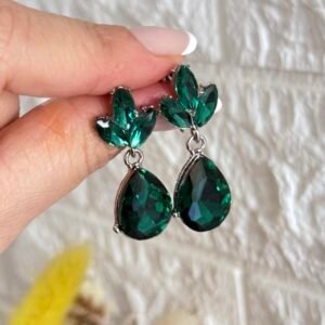 Aros Colgante Acero Quirúrgico Verde