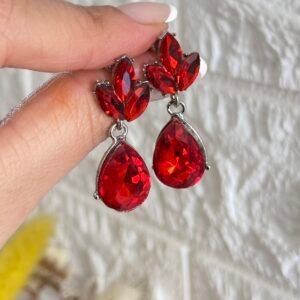 Aros Colgante Acero Quirúrgico Rojo