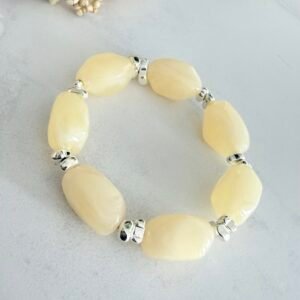 Pulsera Elastizada Acero Blanco Art560-6