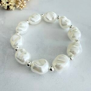 Pulsera Elastizada Acero Blanco Art560-3