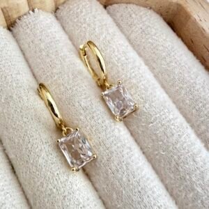 Aros Acero Dorado Art2807 Gris