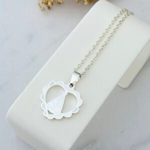 Collar Virgen Acero Blanco Art87