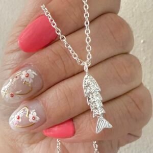 Collar Acero Blanco Pez