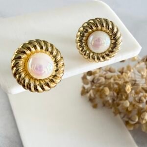 Aros Acero Dorado Art1657d