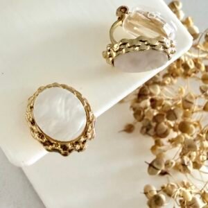 Aros CLIP Dorado Art4700 Blanco