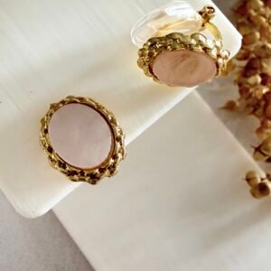 Aros CLIP Dorado Art4700 Rosa