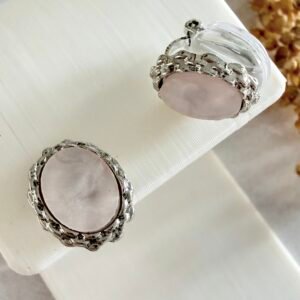 Aros CLIP Plateado Art4700 Rosa