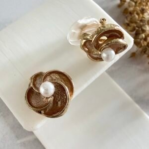 Aros CLIP Flor Dorado Art4715