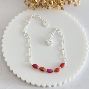 Pulsera Acero Blanco Art628b Fucsia