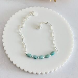 Pulsera Acero Blanco Art628b Turquesa