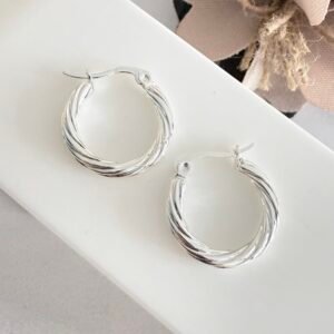 Aros Acero Blanco Art133b