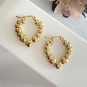 Aros Acero Dorado Art110d