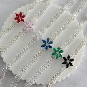 Pulsera Flor Strass Bijou Mod1 Blanco