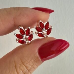Aros Acero Blanco Art983 Rojo