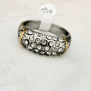 Anillo Macizo Acero Quirúrgico Combinado Modelo 3