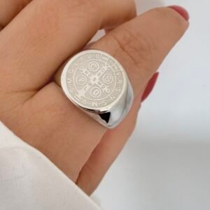 Anillo Macizo San Benito Acero Quirúrgico