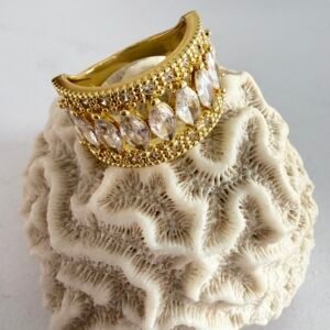 Anillo Acero Dorado Art 566-35
