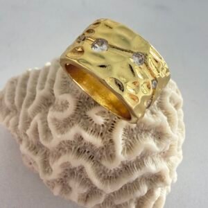 Anillo Acero Dorado Art 566-11