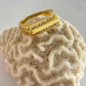 Anillo Acero Dorado Art 566-20